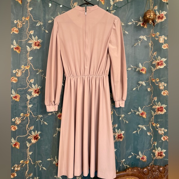 Vintage, 1970’s High Collar Lace Jennifer Gee Dress - Picture 3 of 4